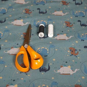  Softshell met kleine dino's oudgroen