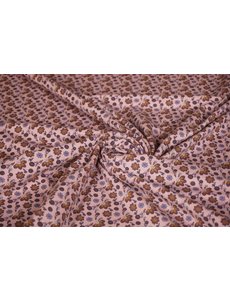  Tricot oudroze met bloemen en besjes