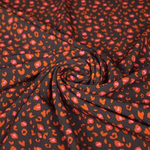 Crepe met panterprint rood