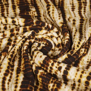 Coupon 973 Scuba crepe met gele tie dye 170 x 150 cm