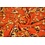 Coupon 205 Crinkle polyester rood met sierprint 180 x 150 cm