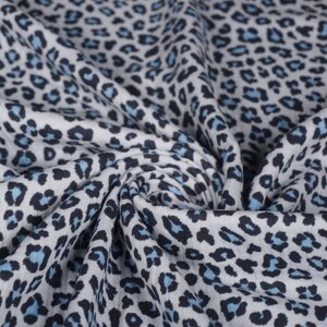  Hydrofiel met panterprint blauw