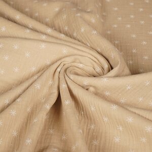 Hydrofiel met sterretjes beige