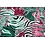 Coupon 2 Viscose tricot met groen roze dierenprint 180 x 150 cm