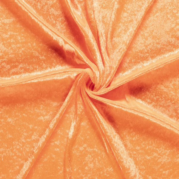 Velours de panne stof oranje