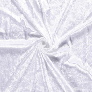  Velours de panne stof wit