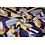 SALE Viscose stof met paarse golven en cirkels