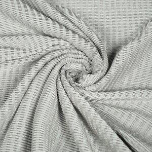  Poly tricot zilver met lijnenstructuur