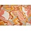SALE Viscose stof met digitale abstracte print in oranje