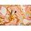 SALE Viscose stof met digitale abstracte print in oranje