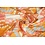SALE Viscose stof met digitale abstracte print in oranje