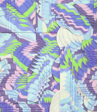  Viscose met digitale abstracte print in blauw