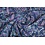 Coupon 1022 Viscose lurex donkerblauw met paarse print 180 x 150 cm