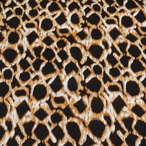  Stretch katoen met uitvergrootte breisteek bruin