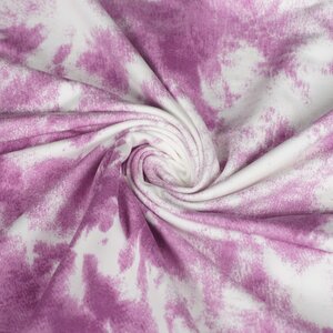  French terry met verfvlekken roze