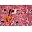 SALE Tricot stof met golvend dessin en folie hardroze