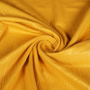  Mousseline met lurex okergeel