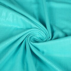  Mousseline met lurex turkoois