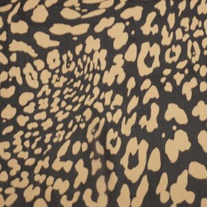  Voile zwart met beige vlekkenprint