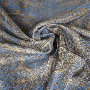  Silky touch Perzische print blauw