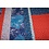 Coupon 114 Viscose met patchwork rood wit blauw 180 x 140 cm