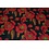 Coupon 658 Satijn donkergroen met roze bloem 180 x 150 cm