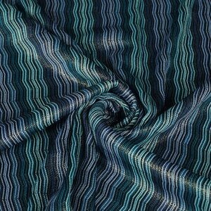 Dun gebreide zigzag met lurex groen