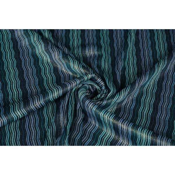 SALE Dun gebreide zigzag met lurex groen