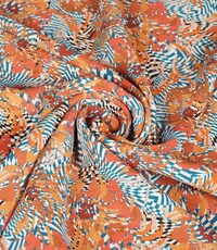  Polyester met psychedelische print