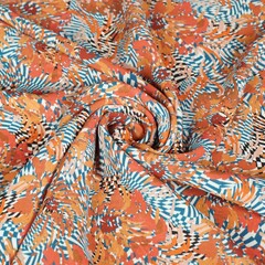  Polyester met psychedelische print