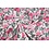 Coupon 258 Chiffon met roze bloemen en lurex 180 x 150 cm