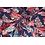 Viscose twill stof donkerblauw met bloemen