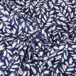  Katoen donkerblauw met witte vegen