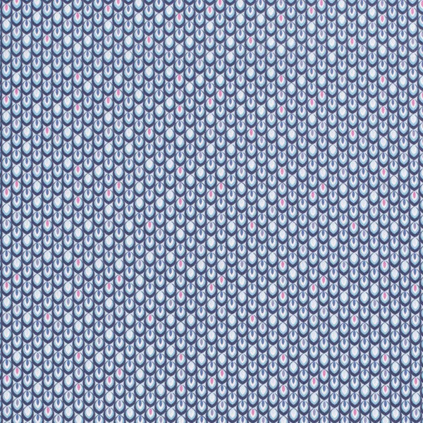 Katoenen stof met blauw druppelpatroon