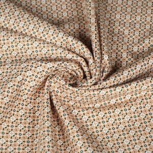  Popeline met bruin printje