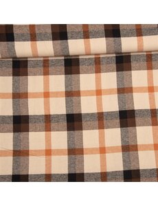  Geruit flanel lichtbeige