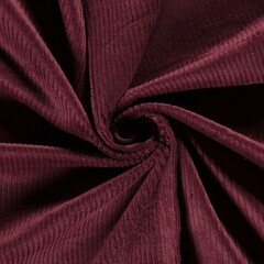  Ribfluweel stretch brede rib bordeauxrood