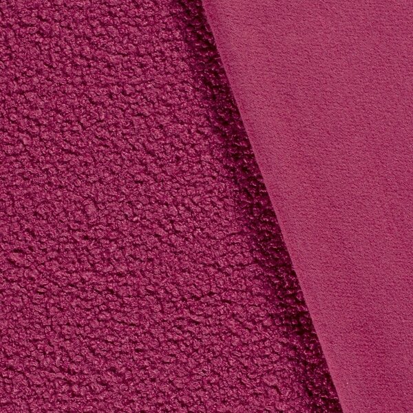 Mantelstof boucle roze