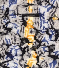  Gekookte wol met fantasiedessin in grijs geel en blauw