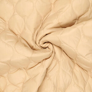 Gewatteerd en doorgestikt zachtgeel