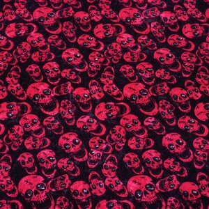  Velours de panne met roze spookhuisfiguren