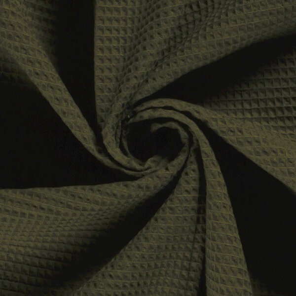 Basic Wafelstof legergroen