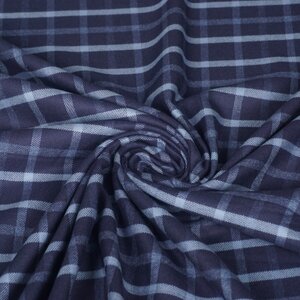  Flanel donkerblauw met ruit