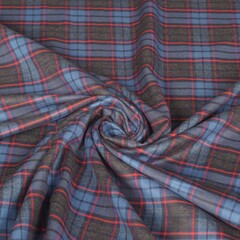  Flanel met blauwe ruit
