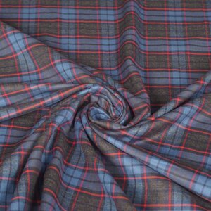 Flanel met blauwe ruit