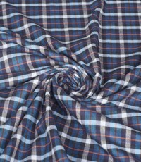  Blauwe flanel met ruit