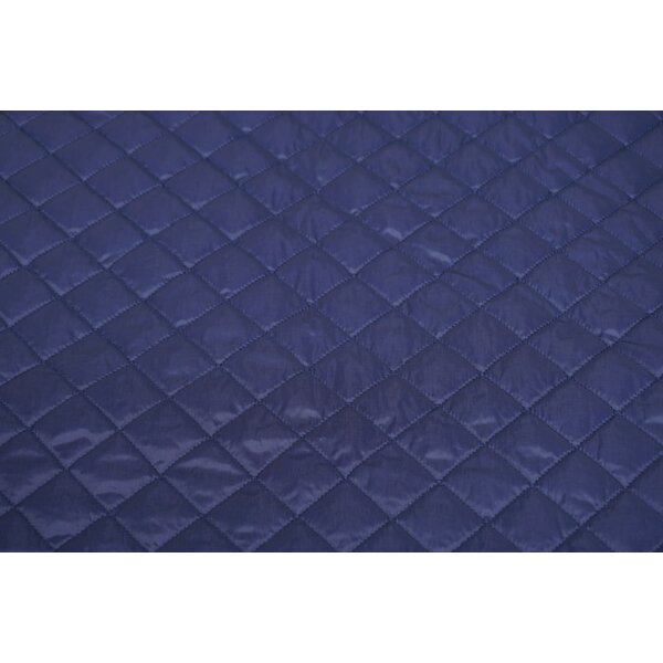 Coupon 964 Gewatteerd donkerblauw geruit 170 x 150cm