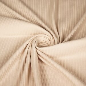 Tricot met ribbeltje beige