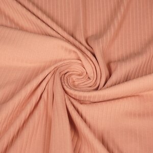  Tricot met ribbeltje zalmroze