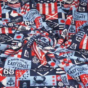 French Terry met Amerikaanse print